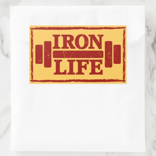 Eisen Life Rechteckiger Aufkleber (Tasche)