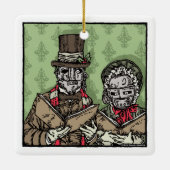 Eisen-Maske-Karolers - Pop Goth Holiday Keramikornament (Rückseite)