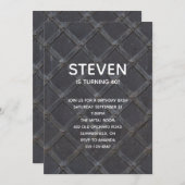 Eisen Metall Gitter Gitterrahmen Geburtstag Einladung (Vorne/Hinten)