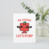 Eisen mit Herrn Strong pumpen Postkarte (Stehend Vorderseite)