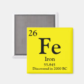 Eisen-Periodic-Tabelle Magnet (Vorderseite/Rückseite)