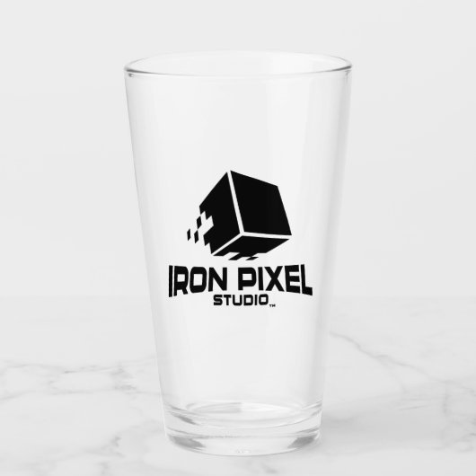 Eisen-Pixel-Glas-Cup Glas (Vorderseite)