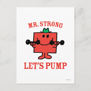 Eisen pumpen mit Mr. Strong Postkarte