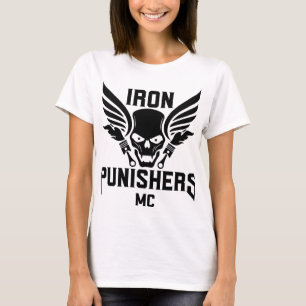 Eisen-Punisher-Logo S-Sleeve T-Shirt Damen XL