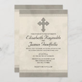 Eisen-Querhochzeits-Einladungen Einladung (Vorne/Hinten)