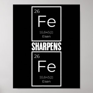 Eisen schärft Eisen Bibelvers Periodensystem Chri Poster