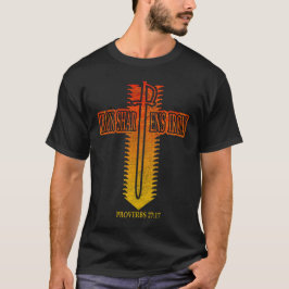 Eisen schärft Eisen Christliches Phi-Rho-Design T-Shirt