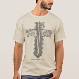 Eisen schärft Eisen Christliches Phi-Rho-Design T-Shirt
