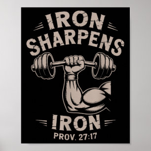 Eisen schärft Eisen Jugend Christliches Workout Fi Poster