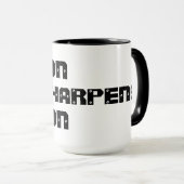 EISEN SCHÄRFT EISEN-Kaffee-Tasse Tasse (VorderseiteRechts)