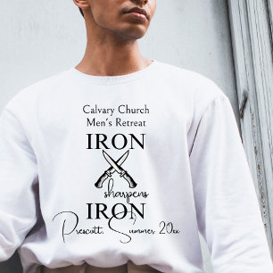 Eisen schärft Eisen Messer Männer's Christliche Re T-Shirt