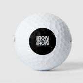 Eisen schärft Eisen (Set von 3) Golfball (Vorderseite)