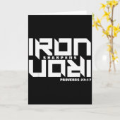 Eisen schärft Eisen Sprüche 27_17 Bibelvers Chri Karte (Gelbe Blume)