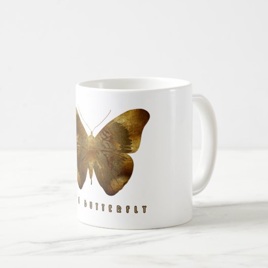 Eisen-Schmetterling Kaffeetasse (VorderseiteRechts)