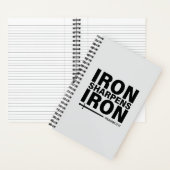 Eisen Sharpens Eisen 5,5"x8,5" Grauspirale Notizblock (Innen)