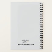 Eisen Sharpens Eisen 5,5"x8,5" Grauspirale Notizblock (Rückseite)