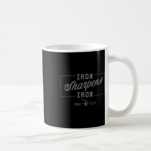Eisen Sharpens Eisen Christlich Men Bible Scriptin Kaffeetasse (Rechts)