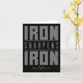 Eisen Sharpens Eisen Christlich Men Bible Scriptin Karte (Gelbe Blume)