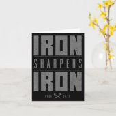 Eisen Sharpens Eisen Christlich Men Bible Scriptin Karte (Gelbe Blume)