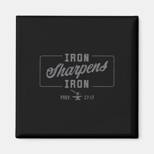 Eisen Sharpens Eisen Christlich Men Bible Scriptin Magnet (Vorne)
