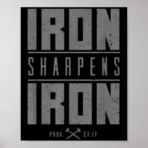 Eisen Sharpens Eisen Christlich Men Bible Scriptin Poster