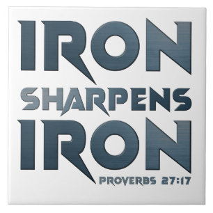 Eisen Sharpens Eisen - Christliches Men & Women Pr Fliese