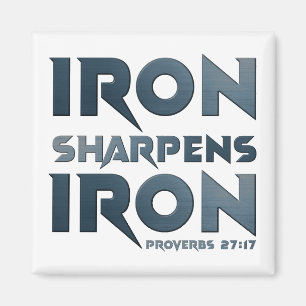 Eisen Sharpens Eisen - Christliches Men & Women Pr Magnet