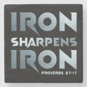 Eisen Sharpens Eisen - Christliches Men & Women Pr Steinuntersetzer