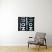 Eisen Sharpens Eisen - Christliches Men & Women Pr Wandteppich (Beispiel (Horizontal))