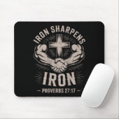 Eisen-Sharpens-Eisen-Sprichwort für Männer, Christ Mousepad (Mit Mouse)