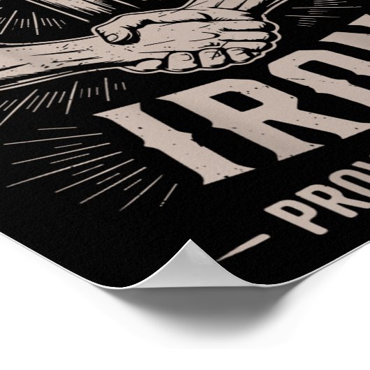 Eisen-Sharpens-Eisen-Sprichwort für Männer, Christ Poster (Ecke)