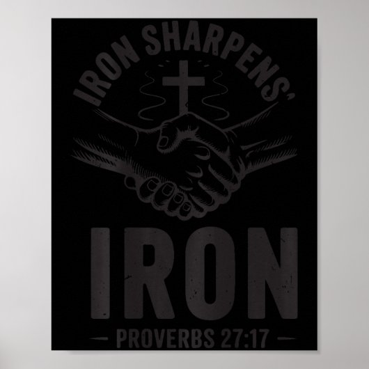 Eisen-Sharpens-Eisen-Sprichwörter 27 7 Christlich  Poster (Vorne)