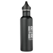 Eisen Sharpens Eisen - Wasser Flasche Edelstahlflasche (Links)