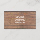 Eisen Skillet Wood Caterer Koch Restaurant Visitenkarte (Rückseite)