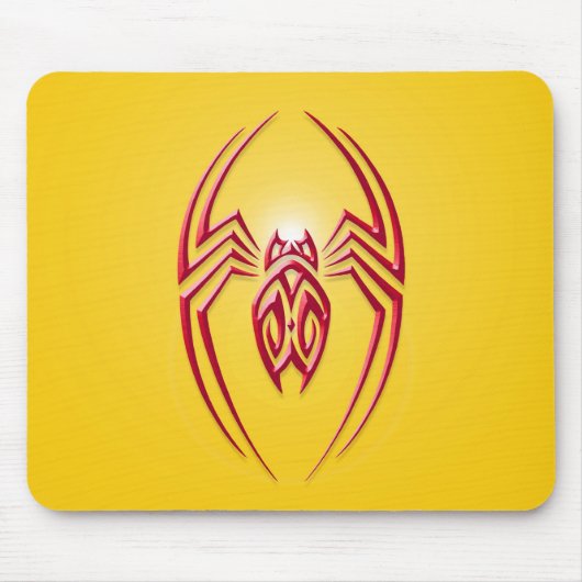 Eisen-Spinne - Rot u. Gelb Mousepad (Vorne)