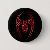Eisen-Spinne - Rot und Schwarzes Button (Vorderseite)