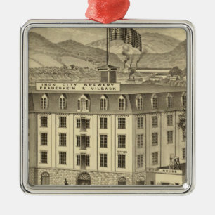 Eisen-Stadt Brauerei, Frauenheim und Vilsack Silbernes Ornament
