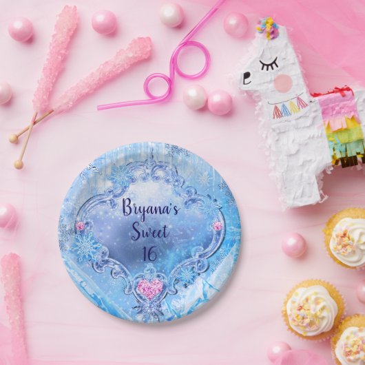 Eisen und Schneeflocken Winter Wonderland Party ge Pappteller (Party)