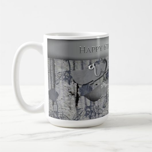 Eisen und Zucker Hochzeitstag Kaffeepause Tasse (Links)