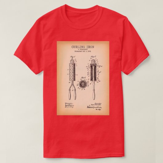 Eisen-Vintages Patentbild T-Shirt (Design vorne)