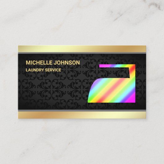 Eisen-Wäscherei-Bügelservice für Regenbogen Visitenkarte (Vorderseite)