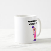 Eisen zu pumpen ist Frauenarbeit Kaffeetasse (VorderseiteRechts)