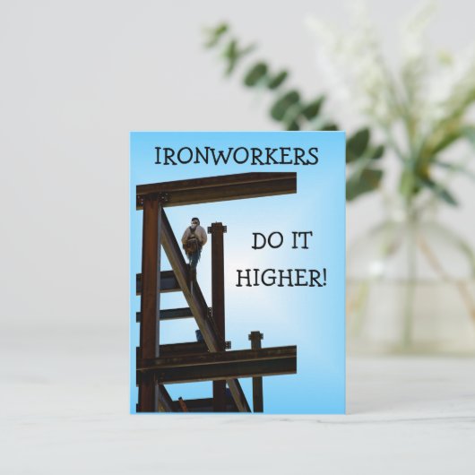 Eisenarbeiter machen es auf der Postkarte (Stehend Vorderseite)