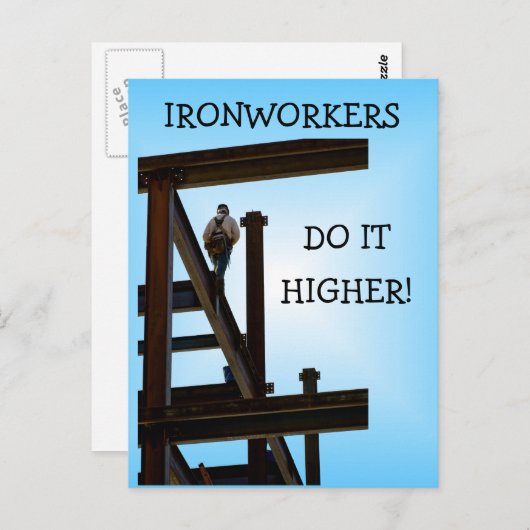 Eisenarbeiter machen es auf der Postkarte (Vorne/Hinten)