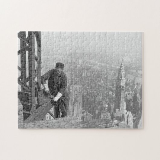 Eisenarbeiterrahmen des Empire State 1930 Puzzle (Horizontal)