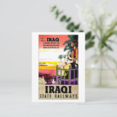 Eisenbahn, Abzeichen, Vintage-Reise im Irak Staat Postkarte (Stehend Vorderseite)