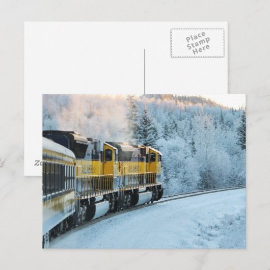 Eisenbahn Alaska Postkarte (Vorne/Hinten)