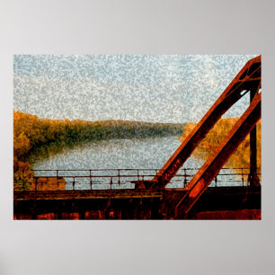 Eisenbahn-Brücke Poster