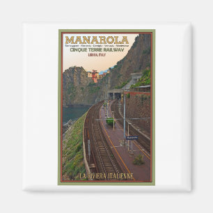 Eisenbahn Cinque Terre - Manarola Magnet