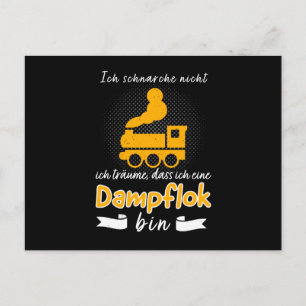 Eisenbahn Dapflok schnarchen Lokführer Eisenbahner Postkarte